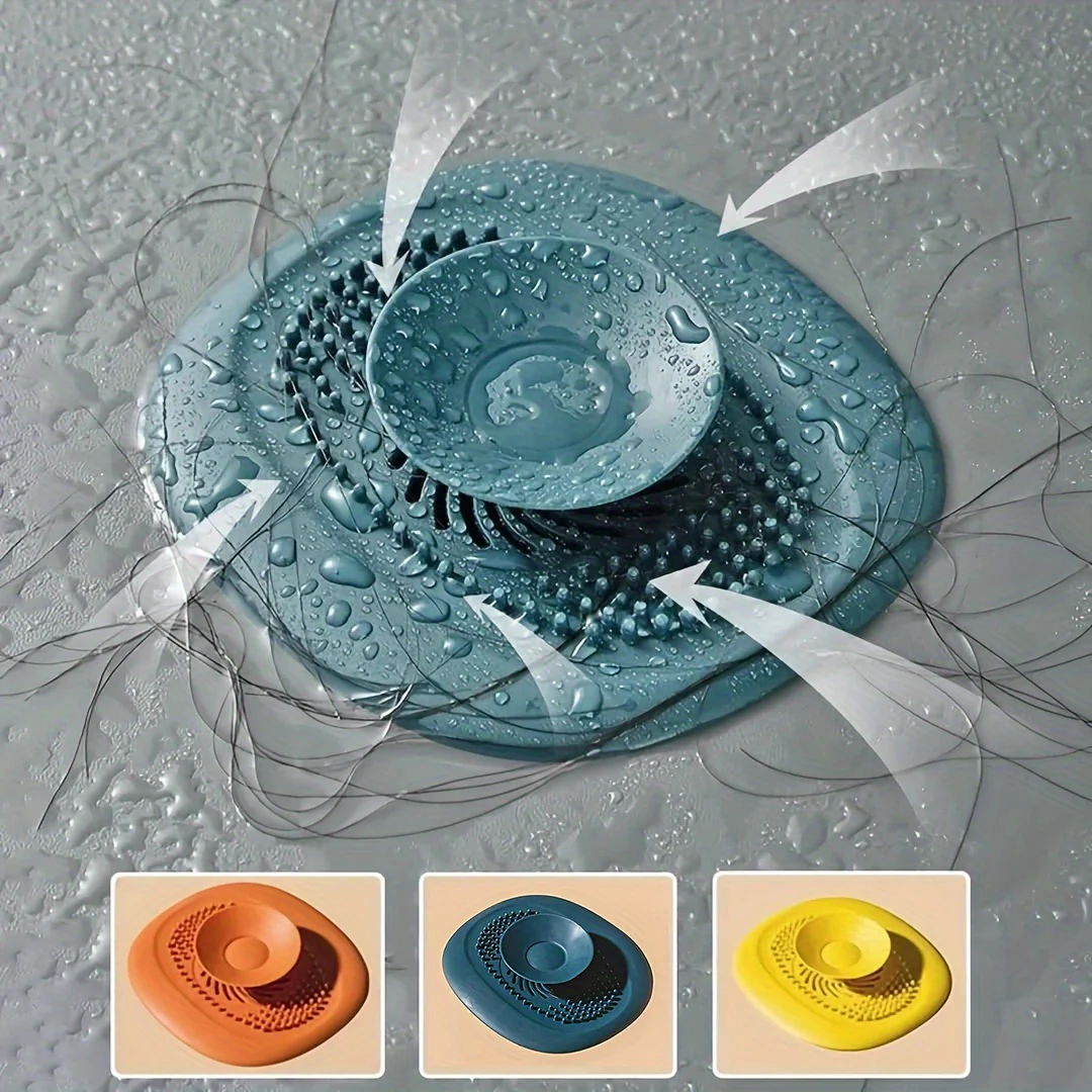 4pcs Ultra Fast Drain Set 4pcs Ultra Fast Silicone Floor Drain Set | Bathroom Accessories, Water Free, Easy Cleaning, with Hairball Catcher, Bath Plug, Sink Filter and Filter - Drain, Tap, Shower, Home and Garden Accessories